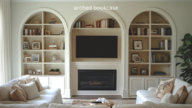 arched bookcase